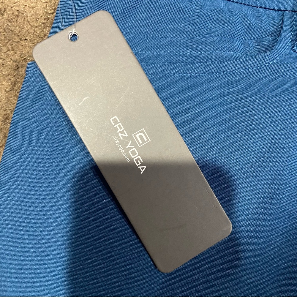 CRZ YOGA Men's Athletic Apparel Blue 5 Pocket Golf Pants Size 32W NWT - Picture 4 of 4